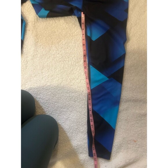 Athleta Blue Multi Sonar Magnetic Tight Leggings Blue Black Colorblock Medium - Picture 7 of 7